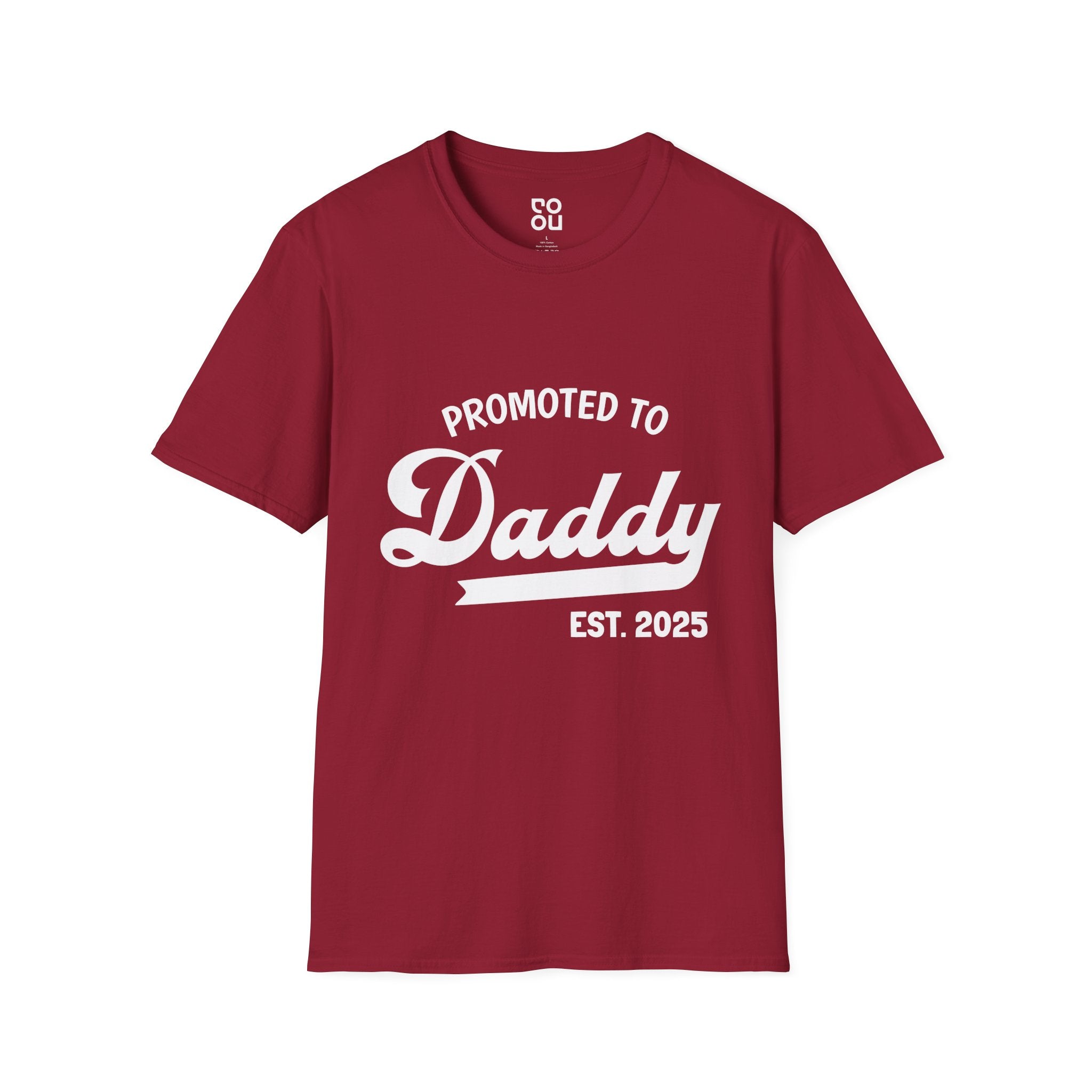 Promoted to Daddy 2025 New Dad Baby Family First Time Fathers Day Men's/Unisex T-Shirt