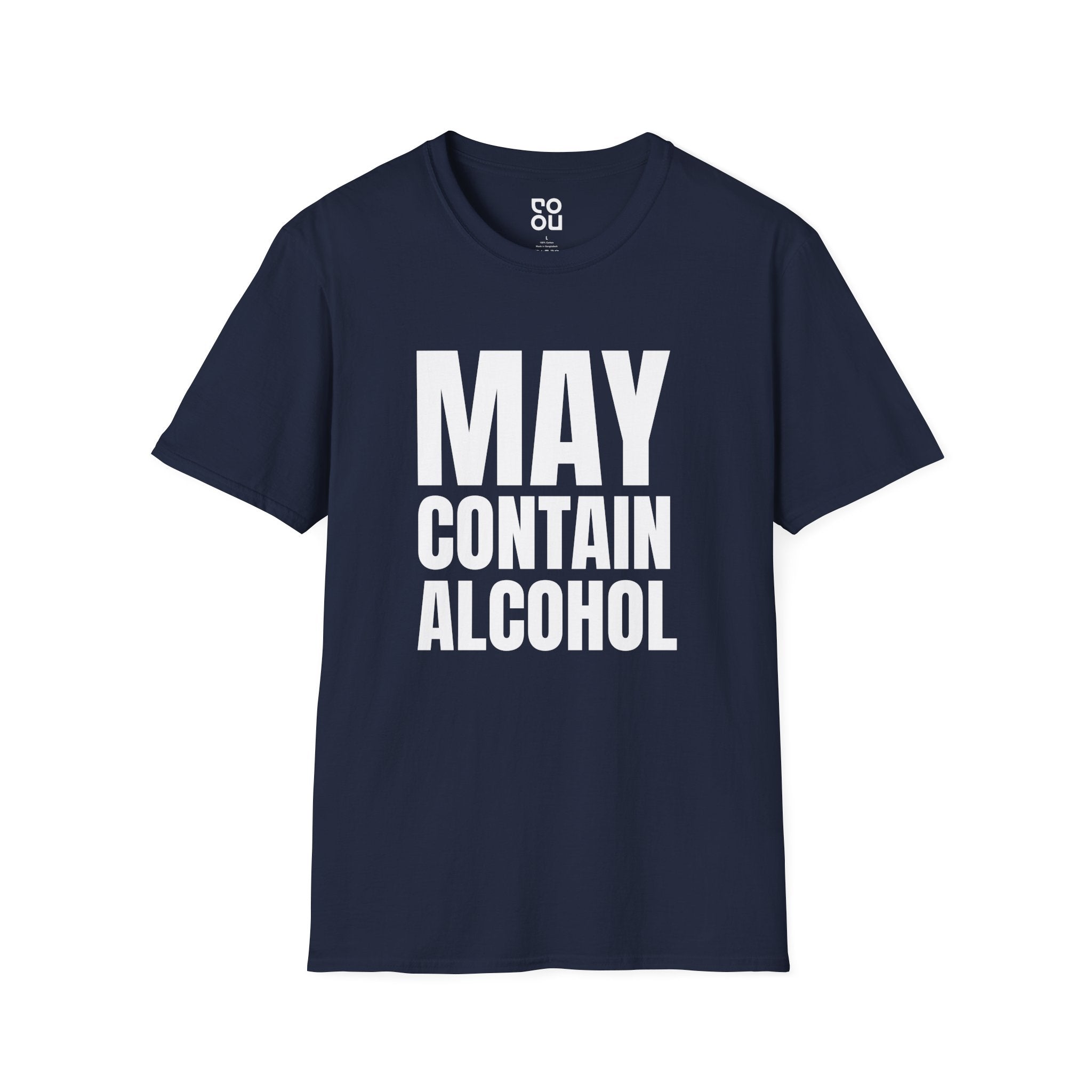 May Contain Alcohol Adult Humor Novelty Sarcastic Men's/Unisex T-Shirt