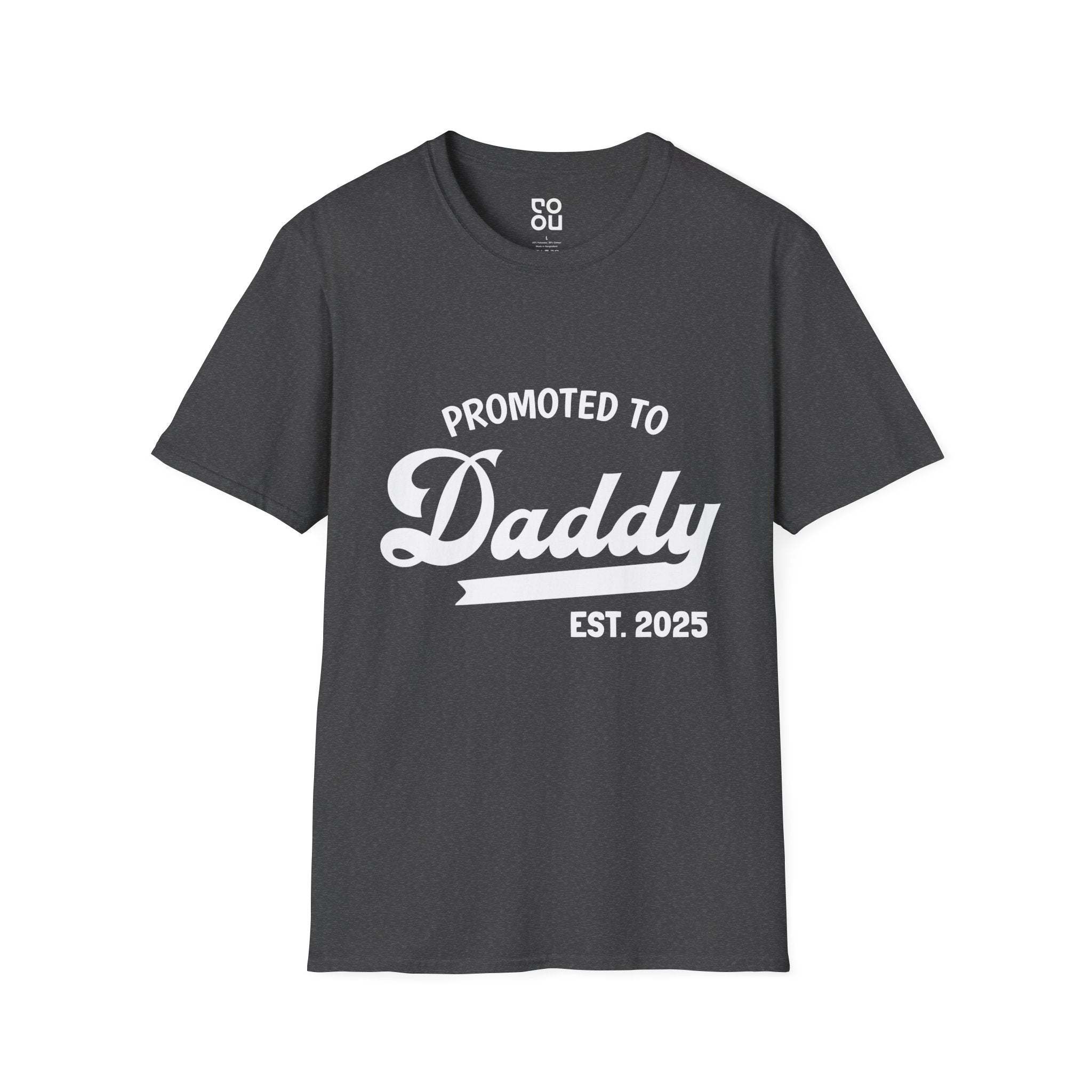 Promoted to Daddy 2025 New Dad Baby Family First Time Fathers Day Men's/Unisex T-Shirt