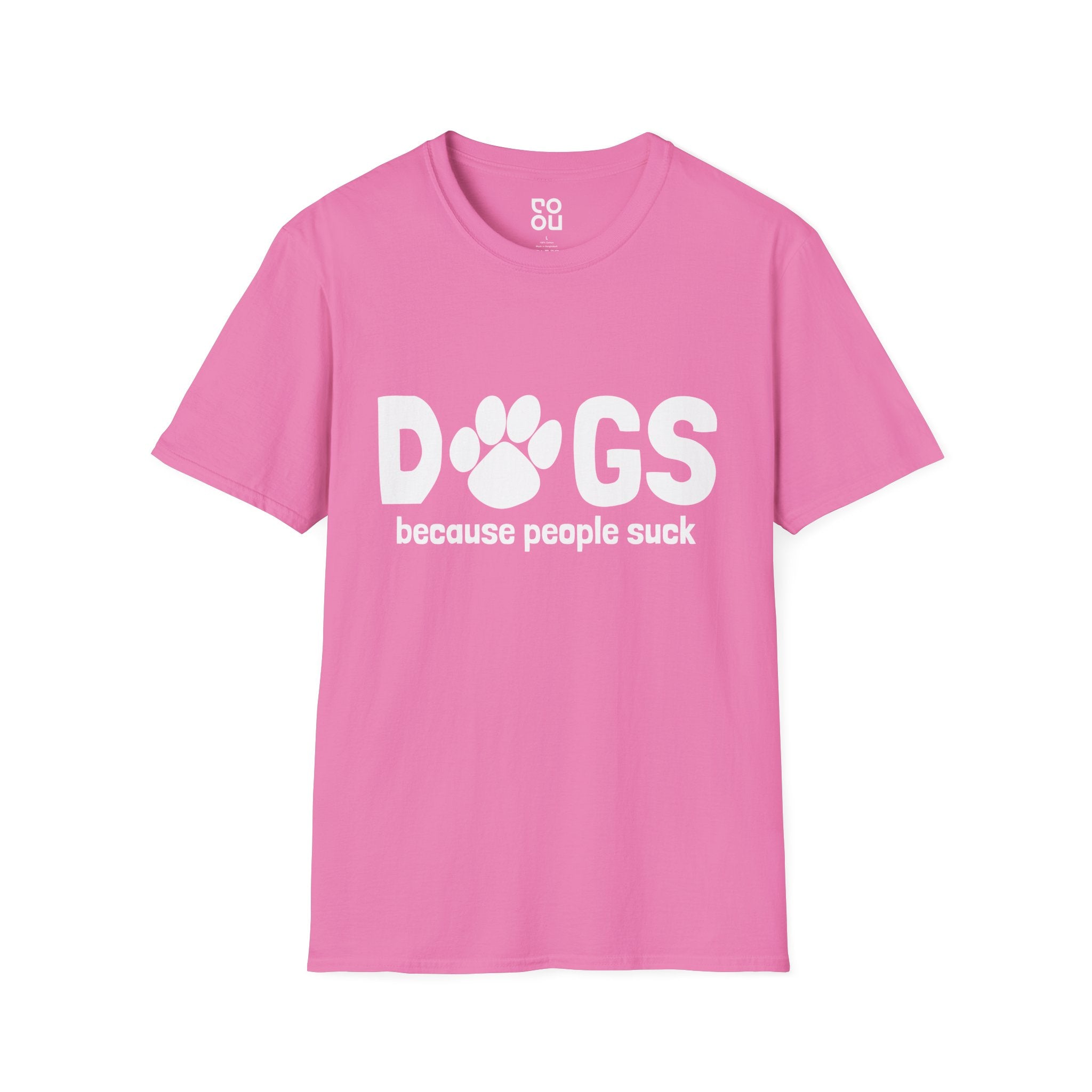 Dogs Because People Suck Funny Novelty Sarcastic Men's/Unisex T-Shirt