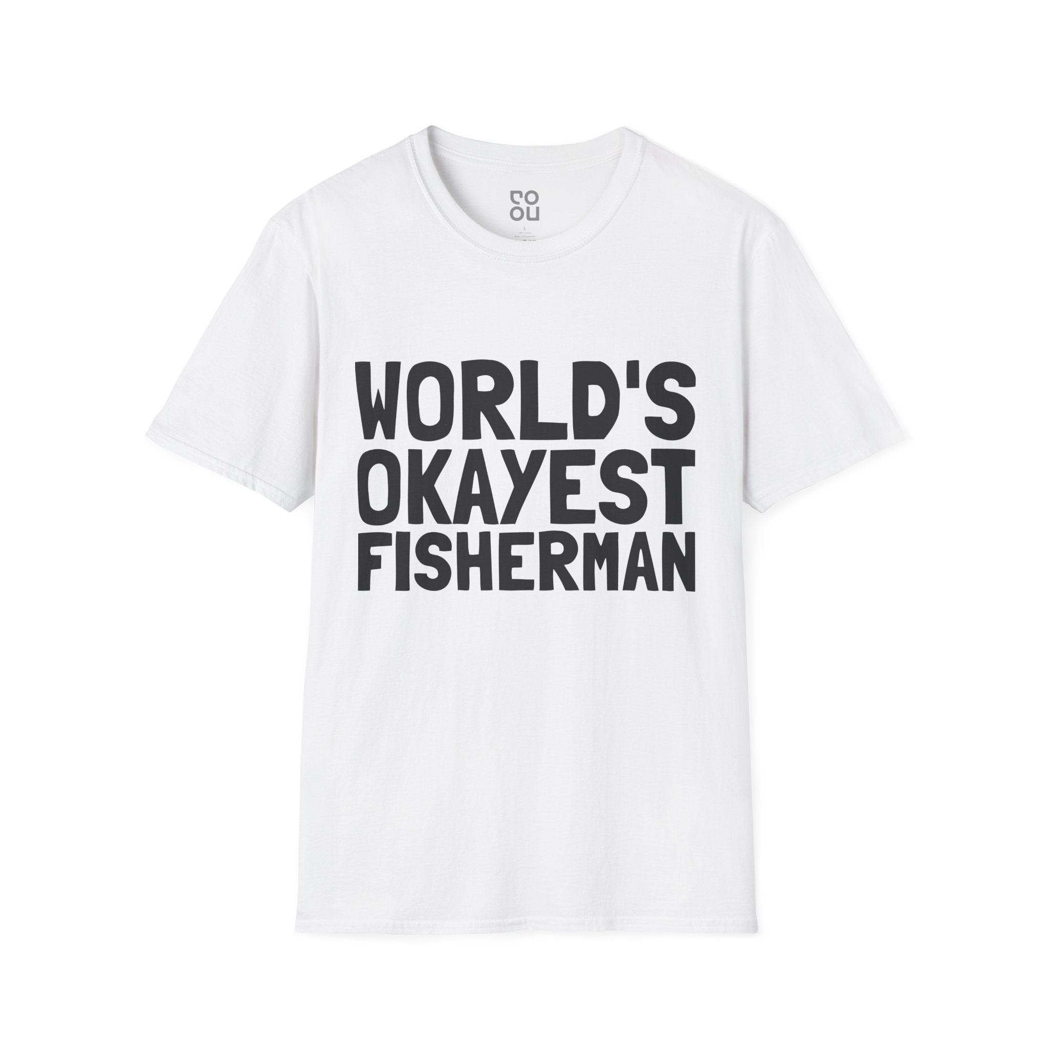 World's Okayest Fisherman Boating Novelty Sarcastic Men's/Unisex T-Shirt