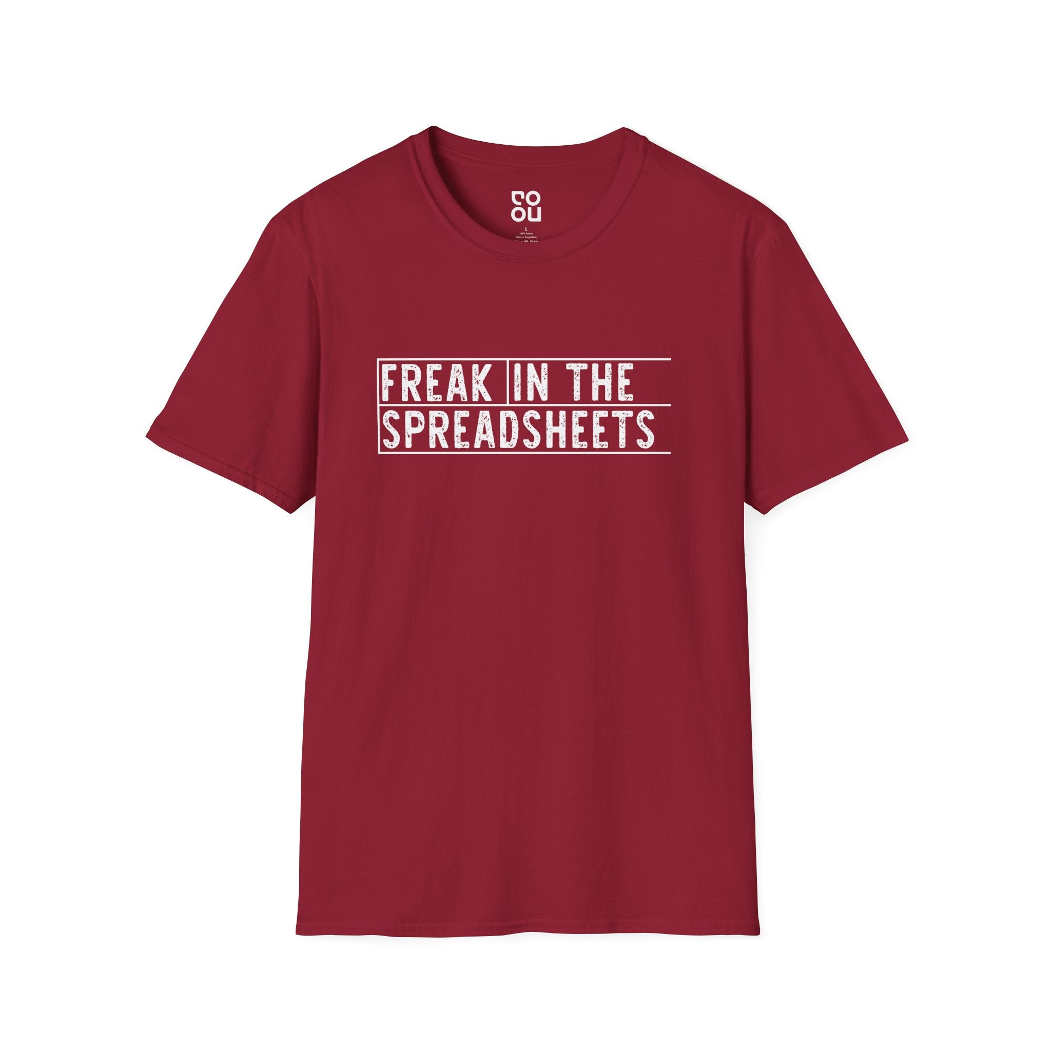 Freak In The Spreadsheets Funny Men's/Unisex T-Shirt