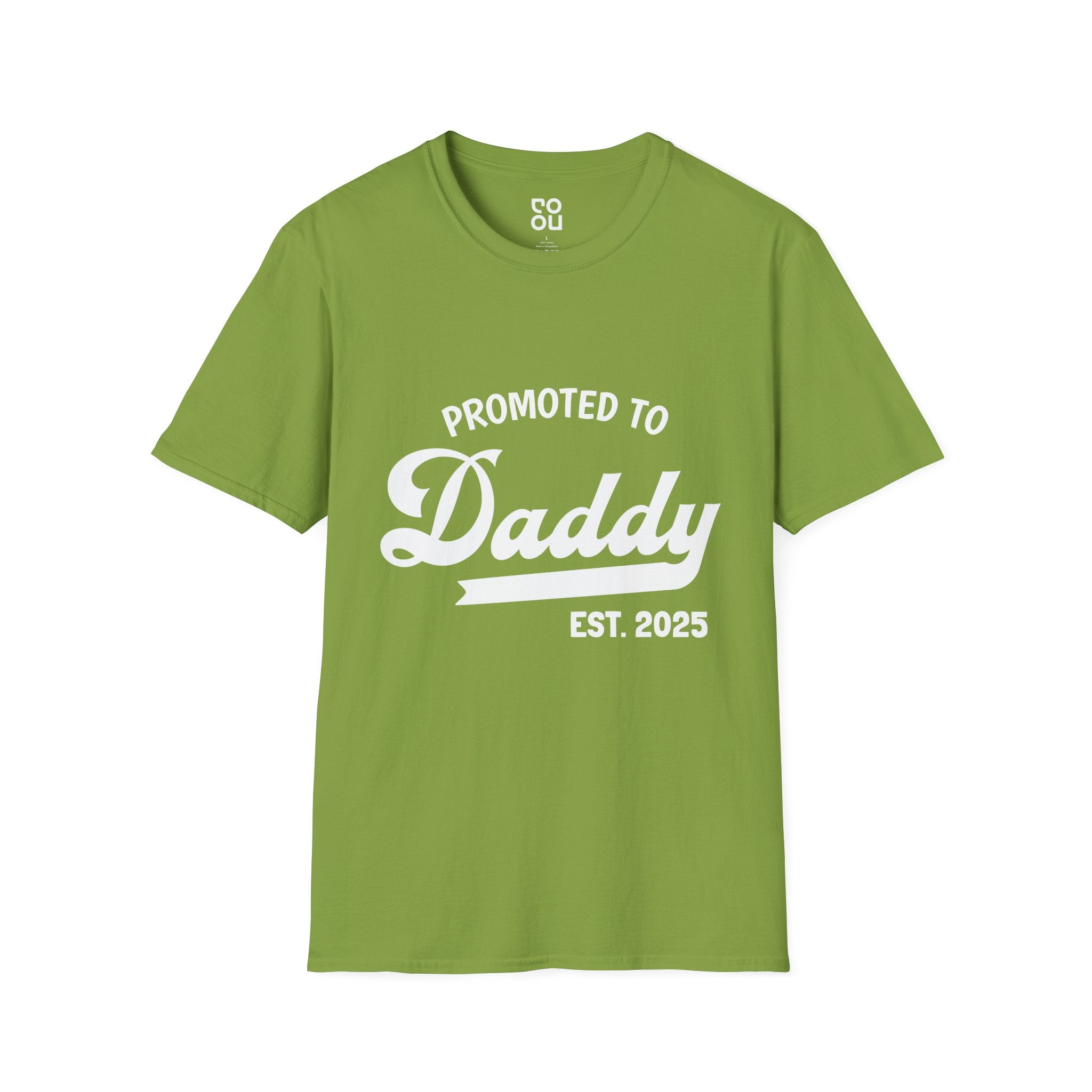 Promoted to Daddy 2025 New Dad Baby Family First Time Fathers Day Men's/Unisex T-Shirt