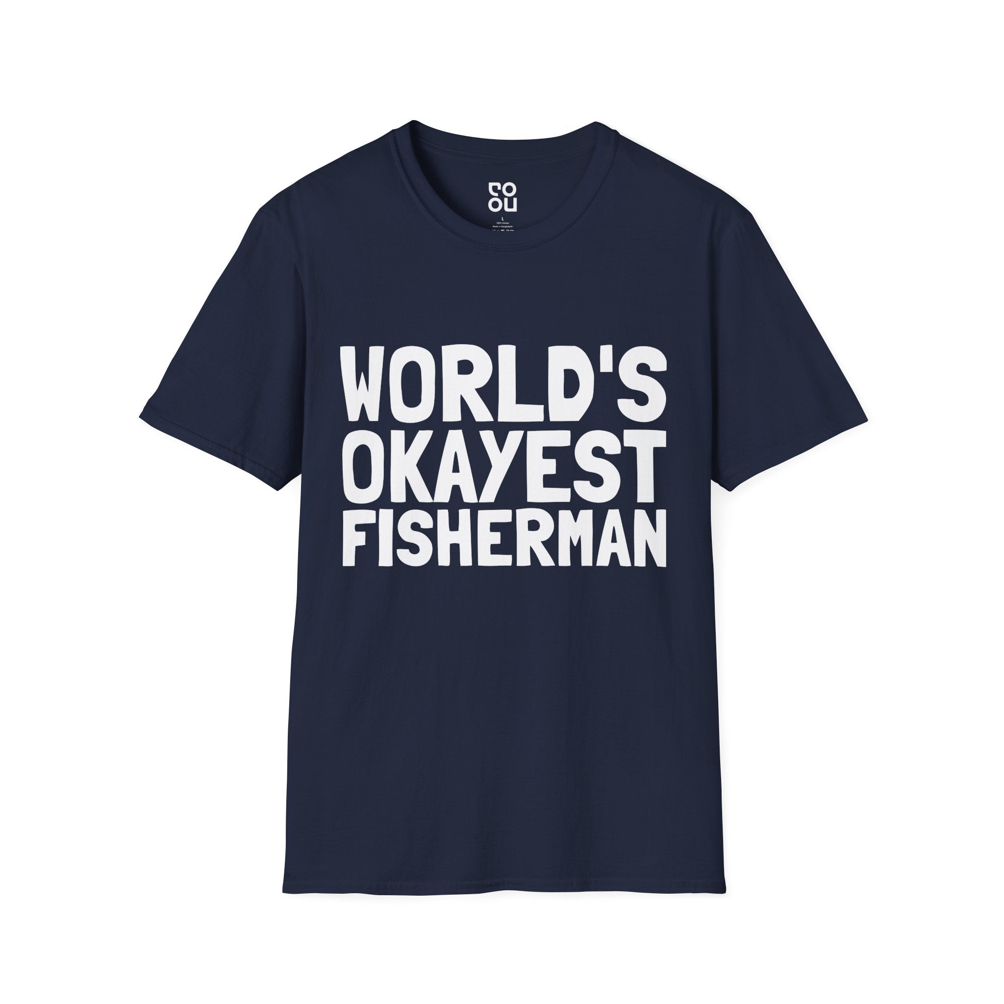 World's Okayest Fisherman Boating Novelty Sarcastic Men's/Unisex T-Shirt