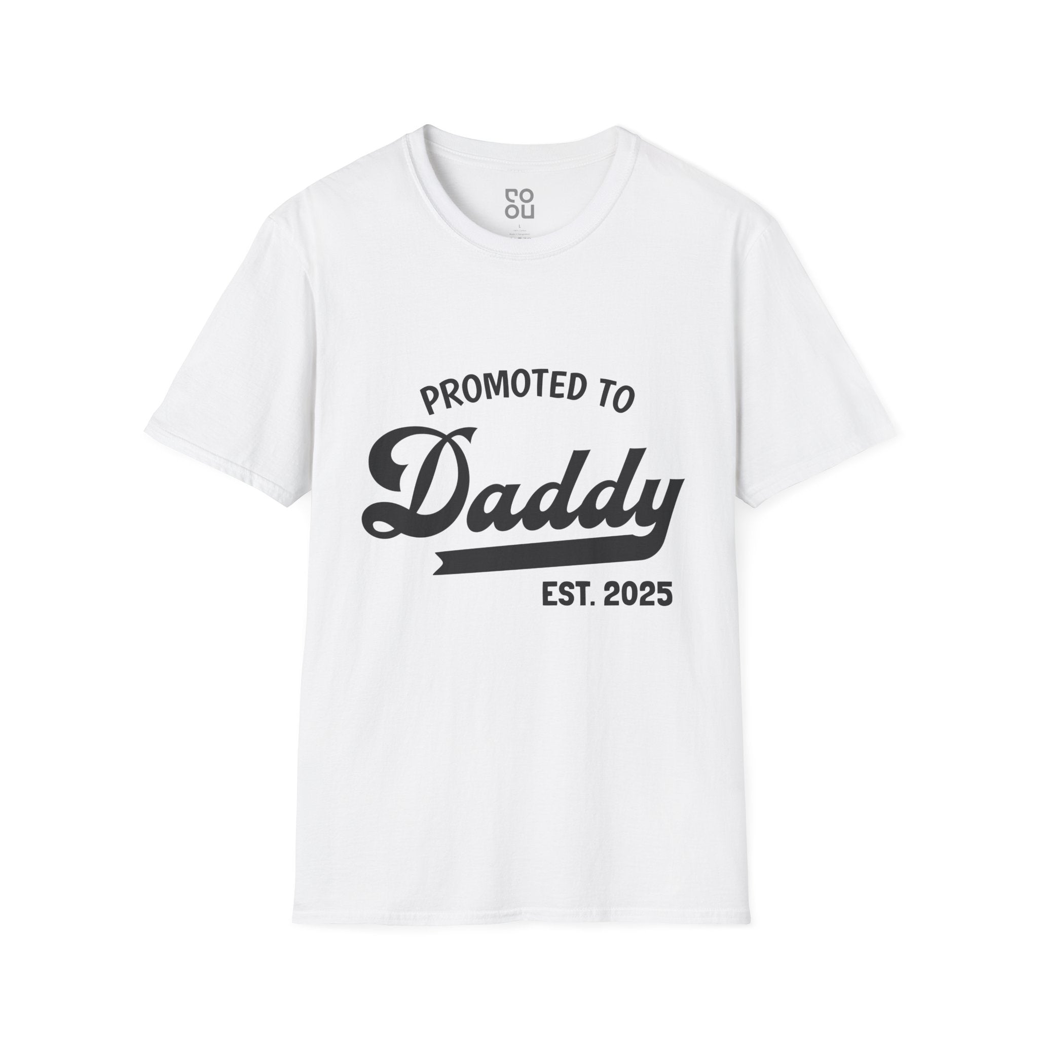 Promoted to Daddy 2025 New Dad Baby Family First Time Fathers Day Men's/Unisex T-Shirt