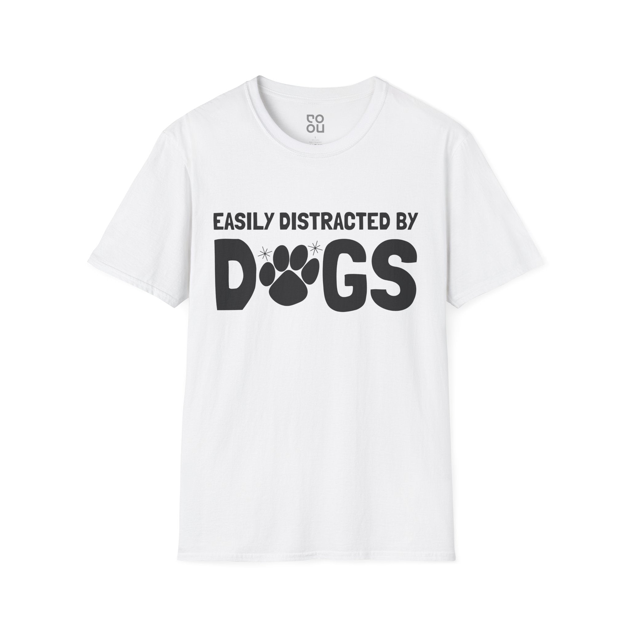 Easily Distracted by Dogs Pets Animals Best Friend Humor Men's/Unisex T-Shirt