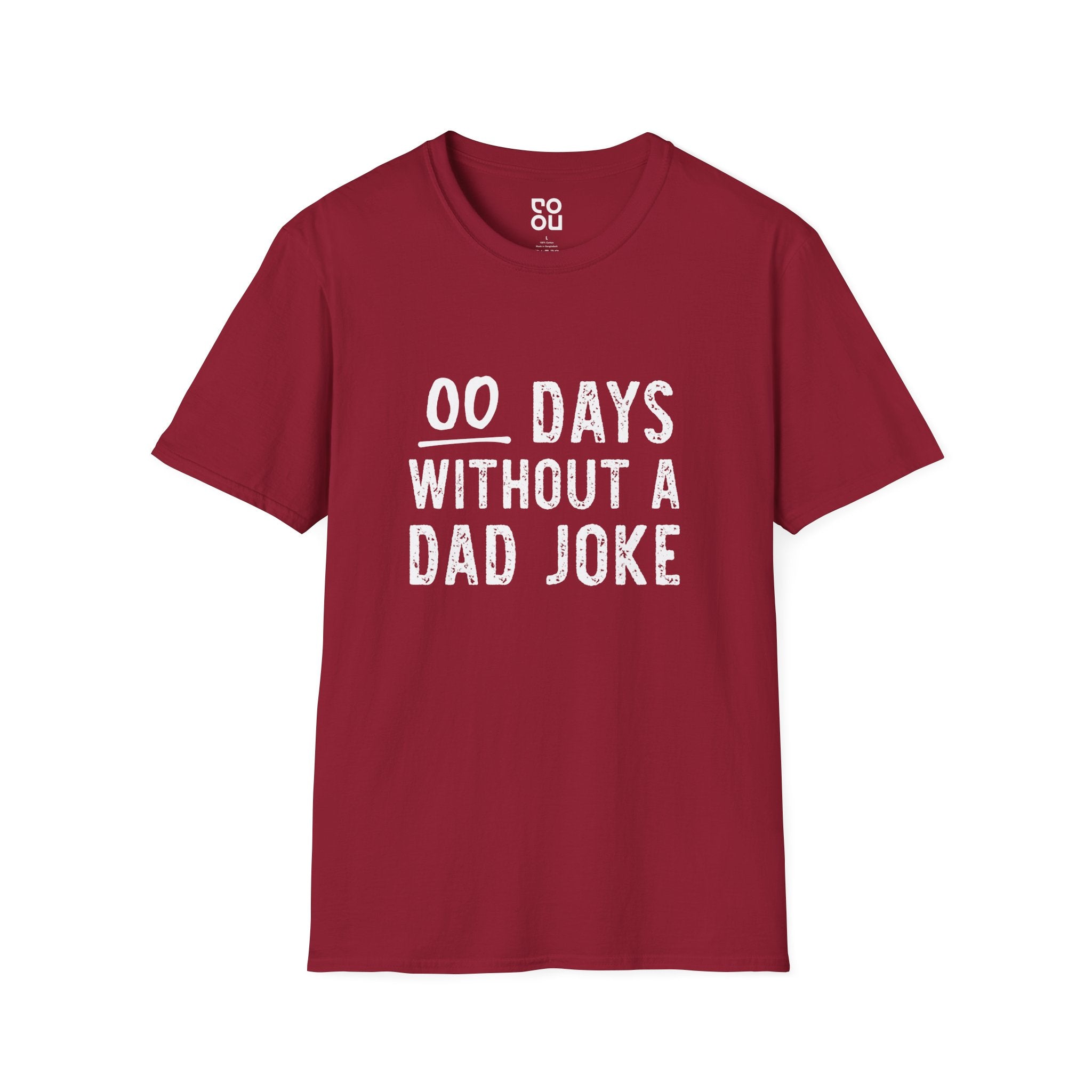 00 Days Without A Dad Joke Humor Funny Best Sarcastic Men's/Unisex T-Shirt