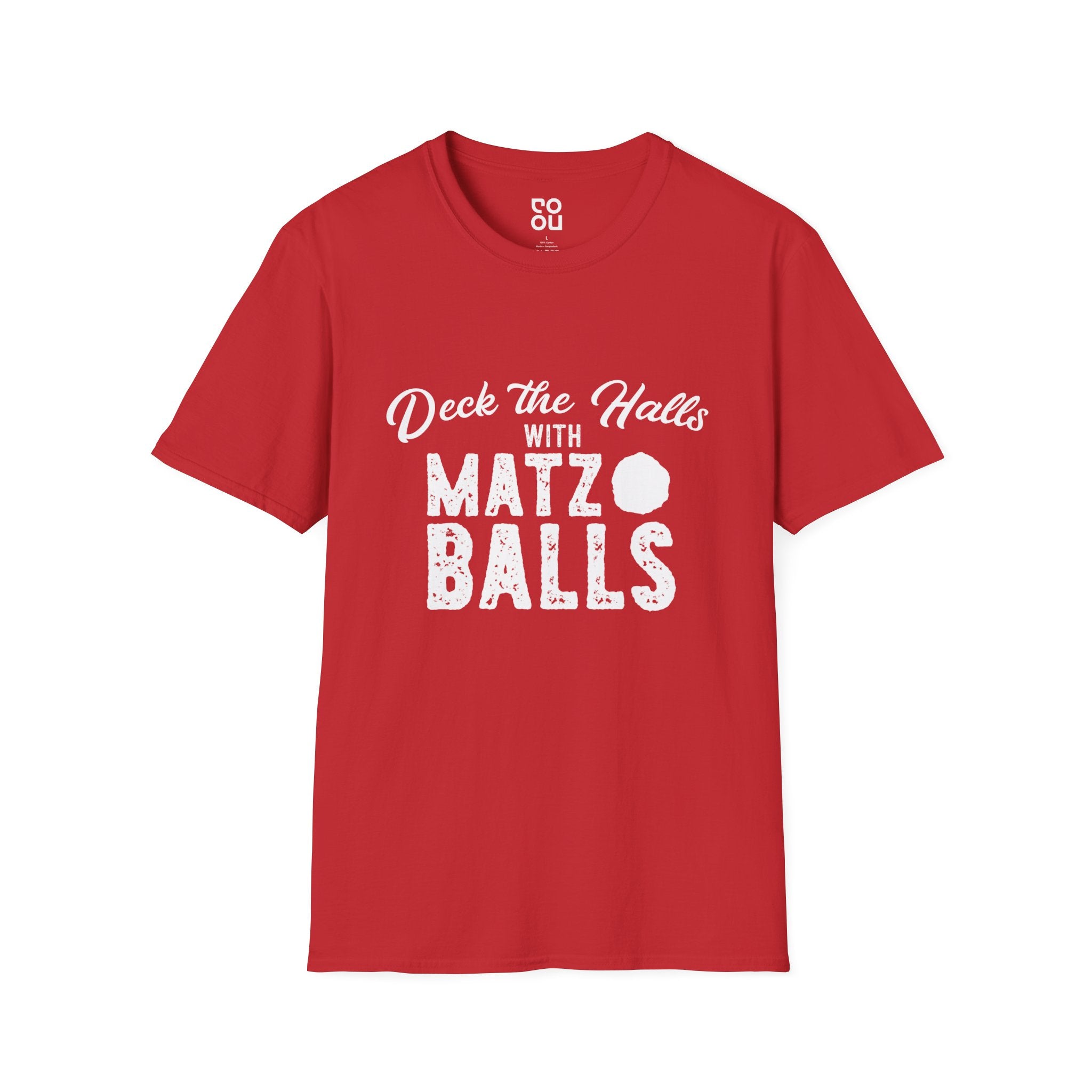 Deck the Halls with Matzo Balls Funny Hanukkah Funny Men's/Unisex T-Shirt